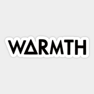 warmth (black) Sticker